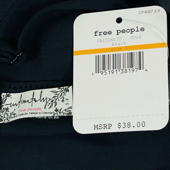 Free People Intimately Bra Oh Scuba Small Bralette Black Convertible Straps - Picture 7 of 10